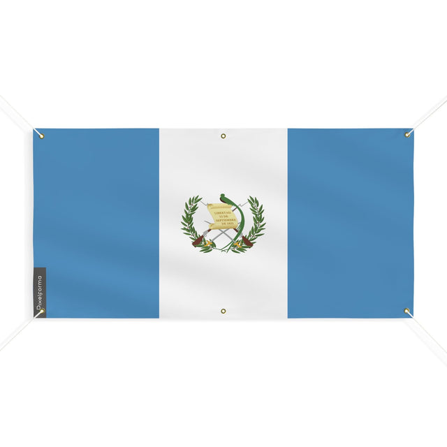 Drapeau du Guatemala 6 Oeillets en plusieurs tailles - Pixelforma 