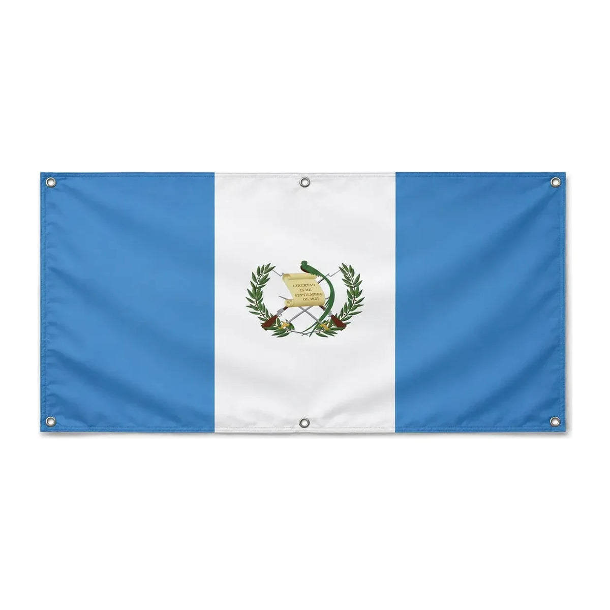 Drapeau guatemala polyester résistant avec œillets robustes