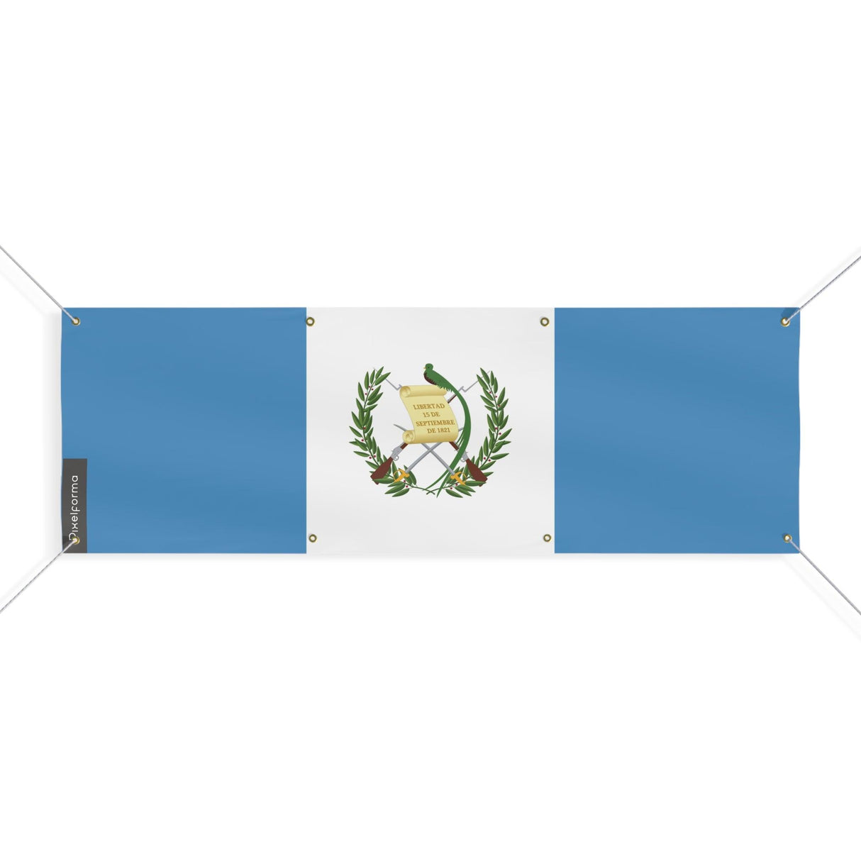 Drapeau du Guatemala 8 Oeillets en plusieurs tailles - Pixelforma