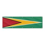 Drapeau du Guyana grand format XL en polyester avec dix œillets