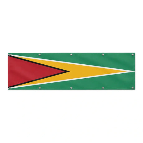 Drapeau du Guyana grand format XL en polyester avec dix œillets