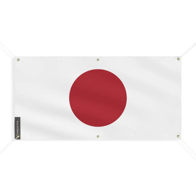 Drapeau du Japon 6 Oeillets en Plusieurs Tailles (M) - Pixelforma 