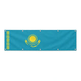 Drapeau du Kazakhstan grand format XL en polyester avec dix œillets