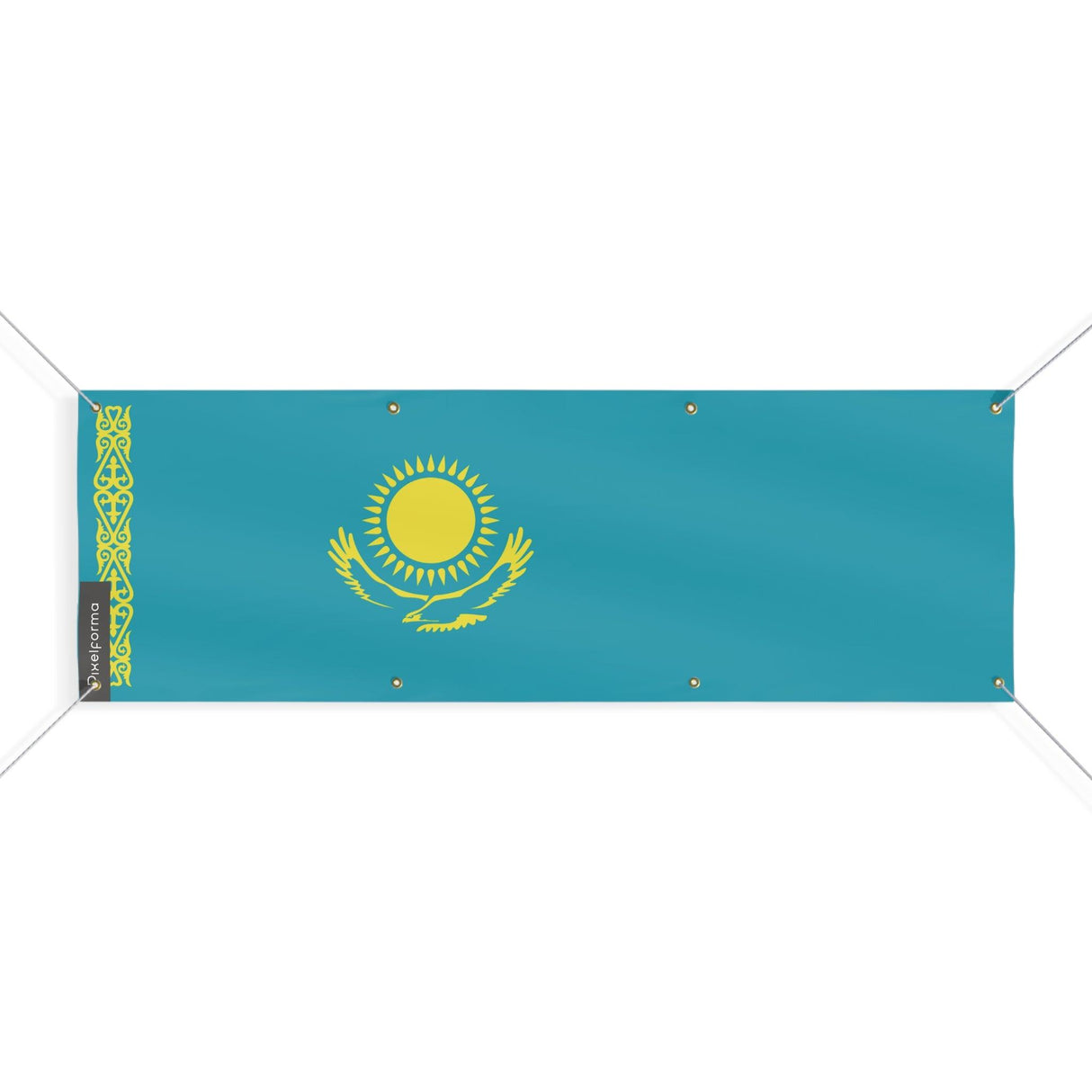 Drapeau du Kazakhstan 8 Oeillets en plusieurs tailles - Pixelforma