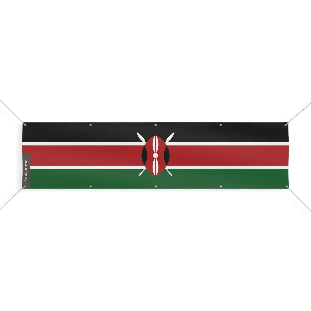 Drapeau du Kenya 10 Oeillets en Plusieurs Tailles (XL) - Pixelforma 