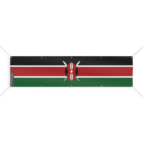 Drapeau du Kenya 10 Oeillets en Plusieurs Tailles (XL) - Pixelforma 