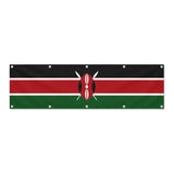 Drapeau du Kenya grand format XL en polyester avec dix œillets
