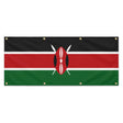 Drapeau kenya en polyester résistant avec 8 œillets robustes