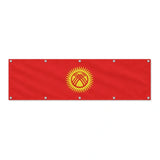 Drapeau du Kirghizistan grand format XL en polyester avec dix œillets
