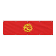 Drapeau du Kirghizistan grand format XL en polyester avec dix œillets