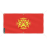 Drapeau du Kirghizistan 6 Oeillets en Plusieurs Tailles (M) - Pixelforma 