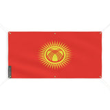 Drapeau du kirghizistan 6 oeillets en plusieurs tailles (m) - pixelforma