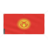 Drapeau du Kirghizistan 6 Oeillets en plusieurs tailles - Pixelforma 