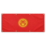 Drapeau kirghizistan polyester résistant usage extérieur