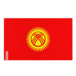 Kyrgyzstan Flag in Multiple Sizes 100% Polyester Print with Double Hem - Pixelforma