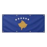 Drapeau kosovo polyester résistant aux intempéries œillets