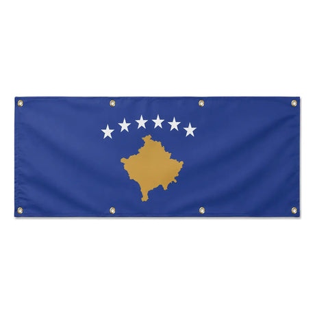 Drapeau kosovo polyester résistant aux intempéries œillets