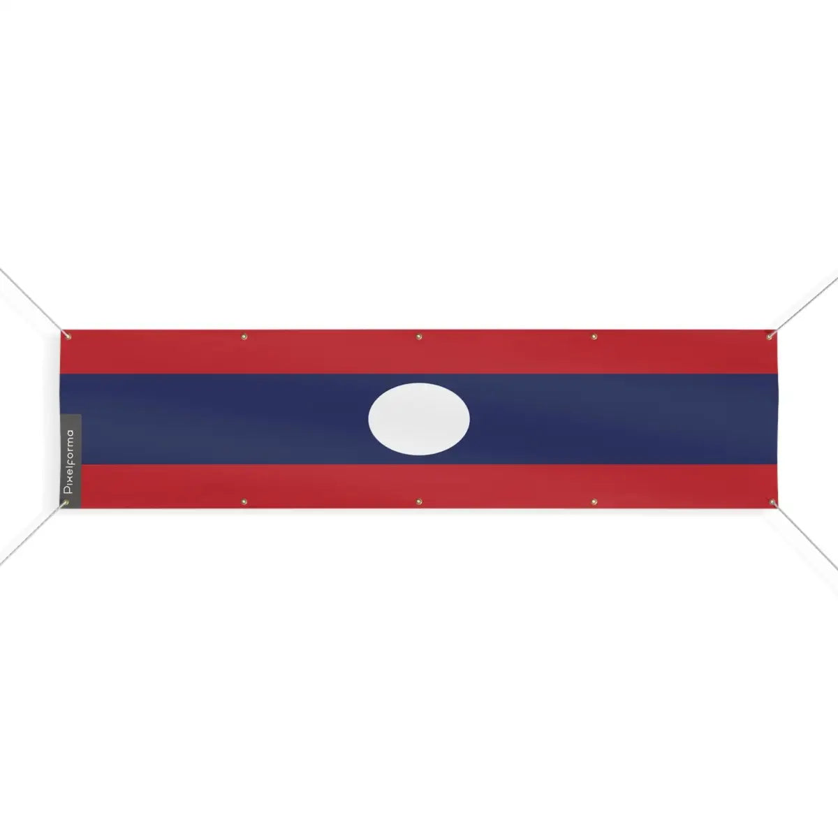 Drapeau du Laos 10 Oeillets en Plusieurs Tailles (XL) - Pixelforma 