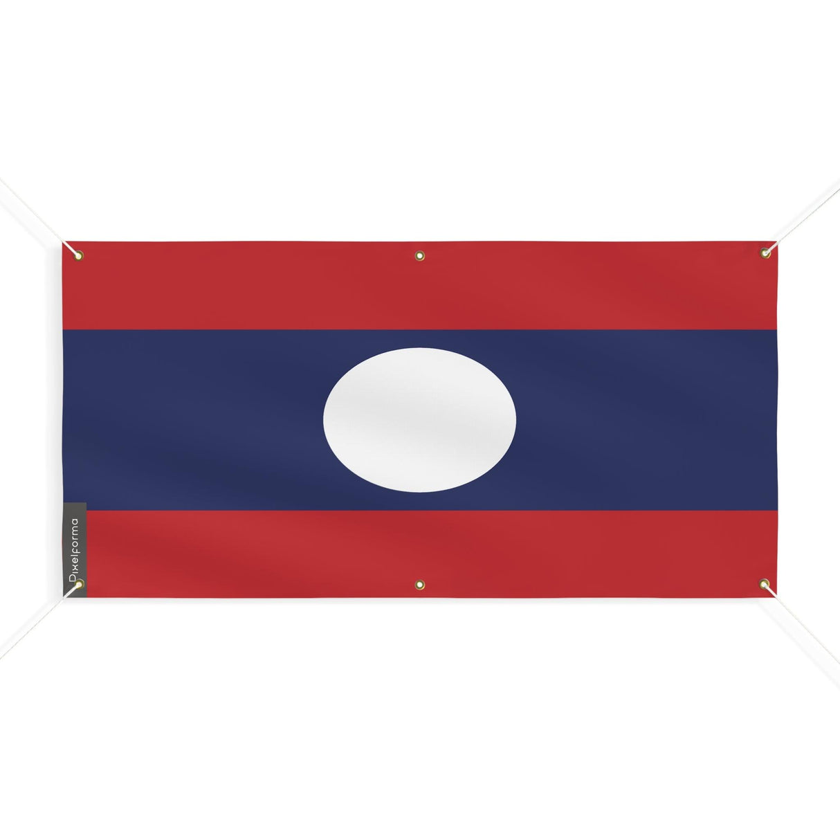 Drapeau du Laos 6 Oeillets en plusieurs tailles - Pixelforma