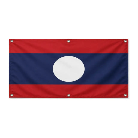 Drapeau laos en polyester résistant avec œillets renforcés