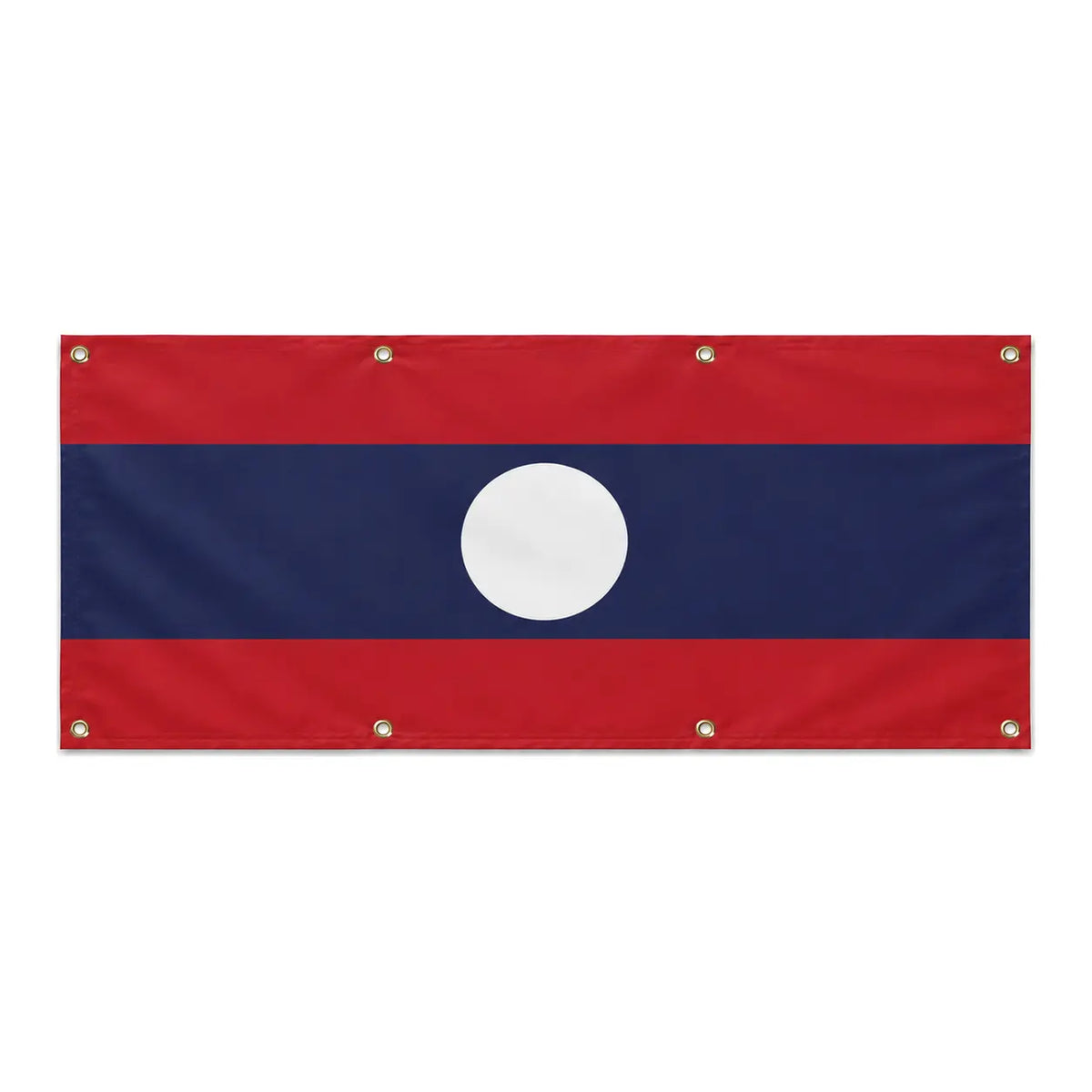 Drapeau laos polyester résistant huit œillets extérieur