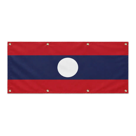 Drapeau laos polyester résistant huit œillets extérieur