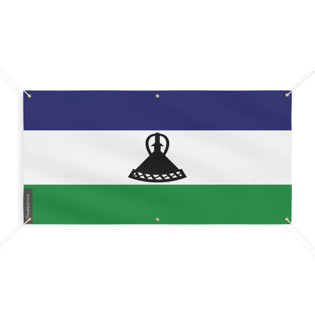 Drapeau du Lesotho 6 Oeillets en Plusieurs Tailles (M) - Pixelforma 