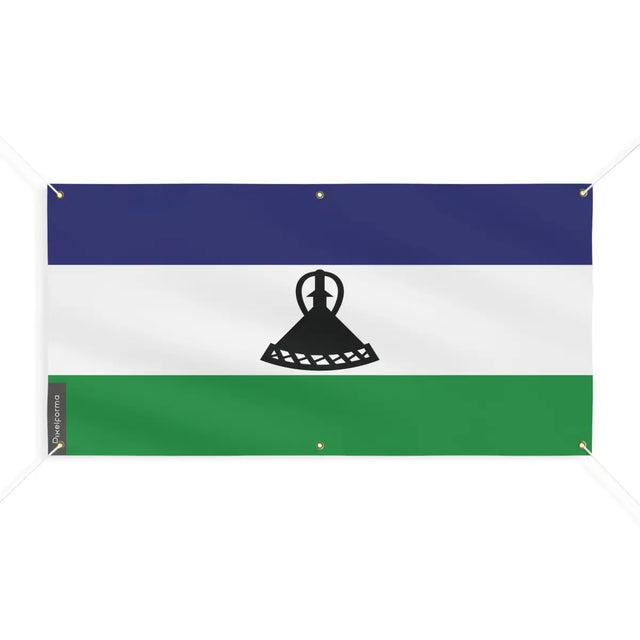 Drapeau du lesotho 6 oeillets en plusieurs tailles (m) - pixelforma