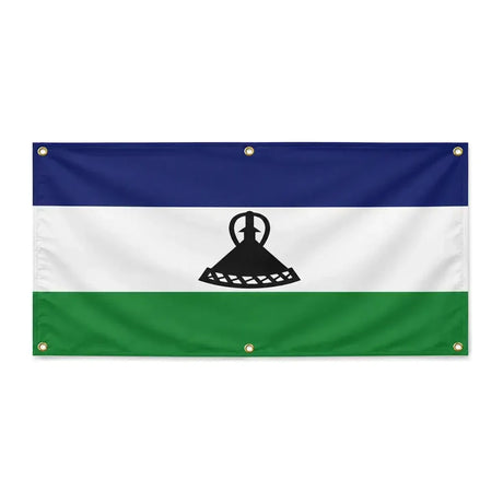 Drapeau lesotho polyester résistant pour extérieur durable