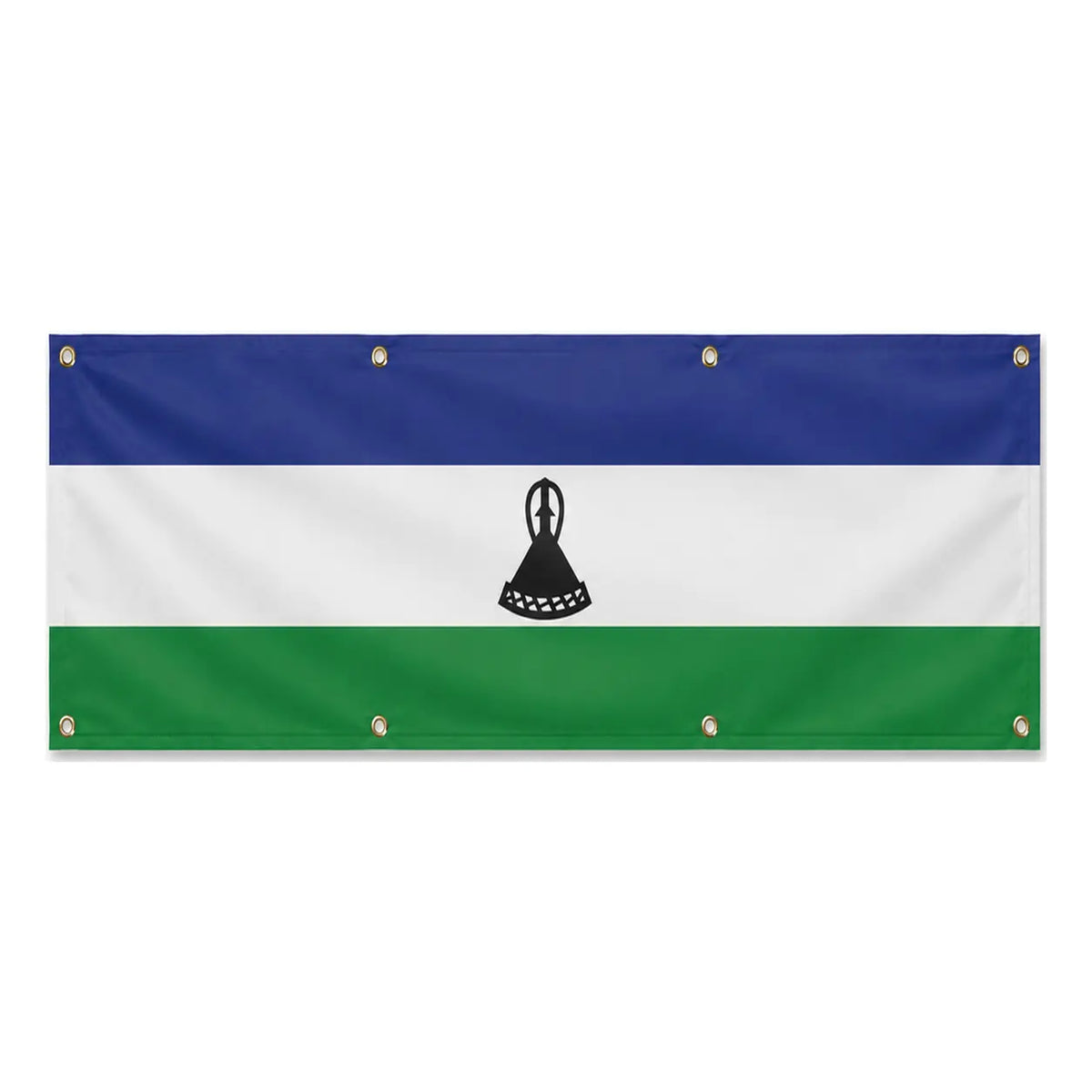 Drapeau lesotho polyester résistant avec 8 œillets