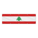 Drapeau du Liban grand format XL en polyester avec dix œillets