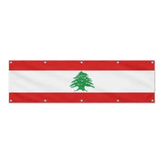 Drapeau du Liban grand format XL en polyester avec dix œillets