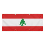 Drapeau liban en polyester durable avec 8 œillets