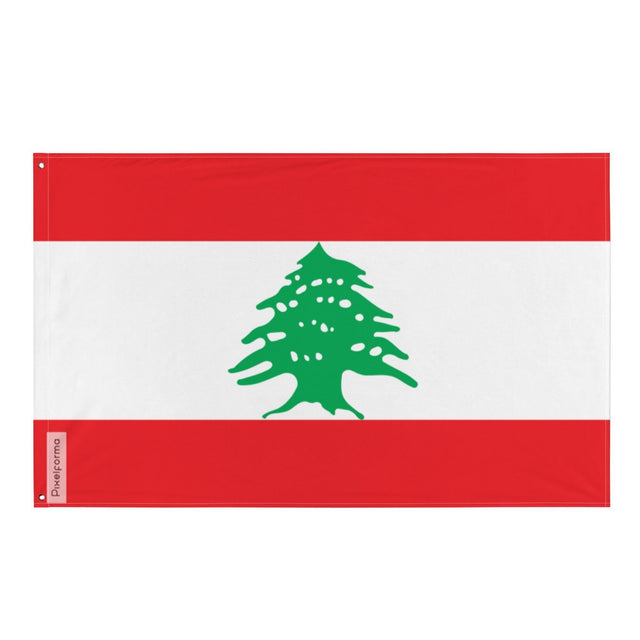 Drapeau du Liban en plusieurs tailles 100 % polyester Imprimer avec Double ourlet - Pixelforma