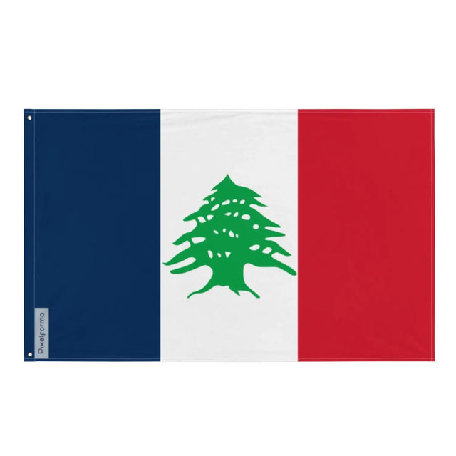 Drapeau du liban français sous mandat plusieurs tailles en polyester - pixelforma