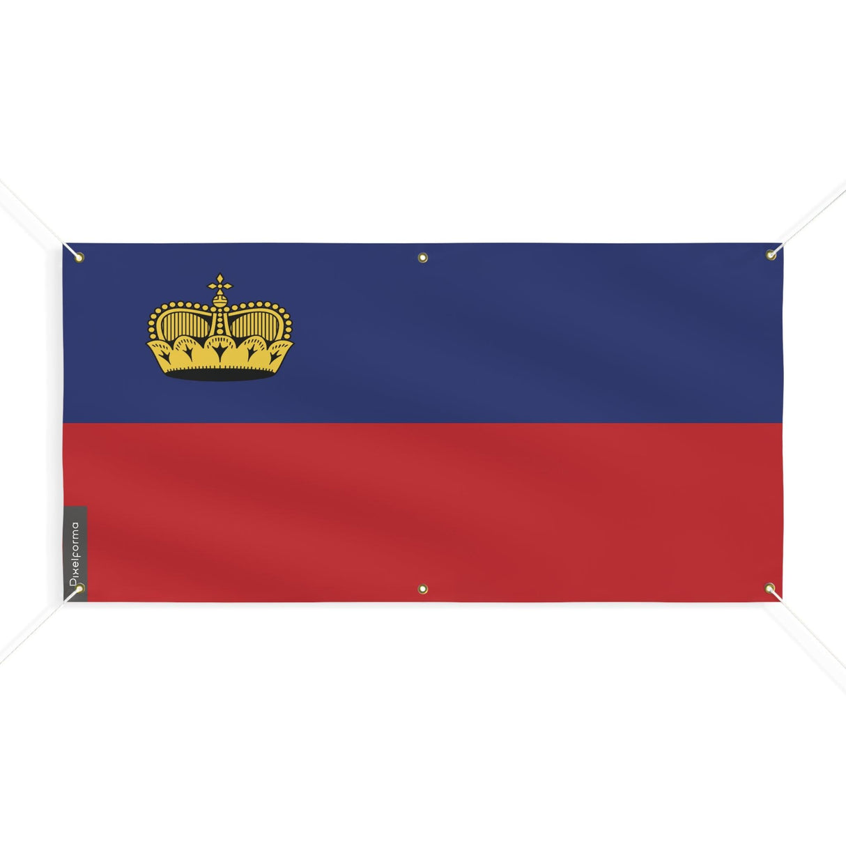 Drapeau du Liechtenstein 6 Oeillets en plusieurs tailles - Pixelforma