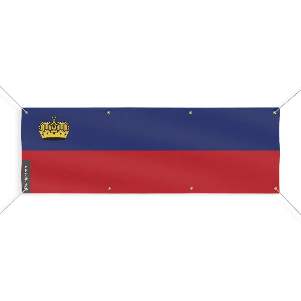 Drapeau du liechtenstein 8 oeillets en plusieurs tailles (l) - pixelforma