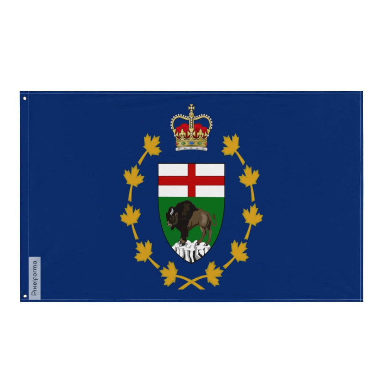 Drapeau du lieutenant-gouverneur du Manitoba en plusieurs tailles 100 % polyester Imprimer avec Double ourlet - Pixelforma