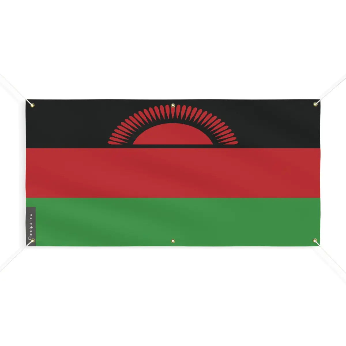 Drapeau du Malawi 6 Oeillets en Plusieurs Tailles (M) - Pixelforma 