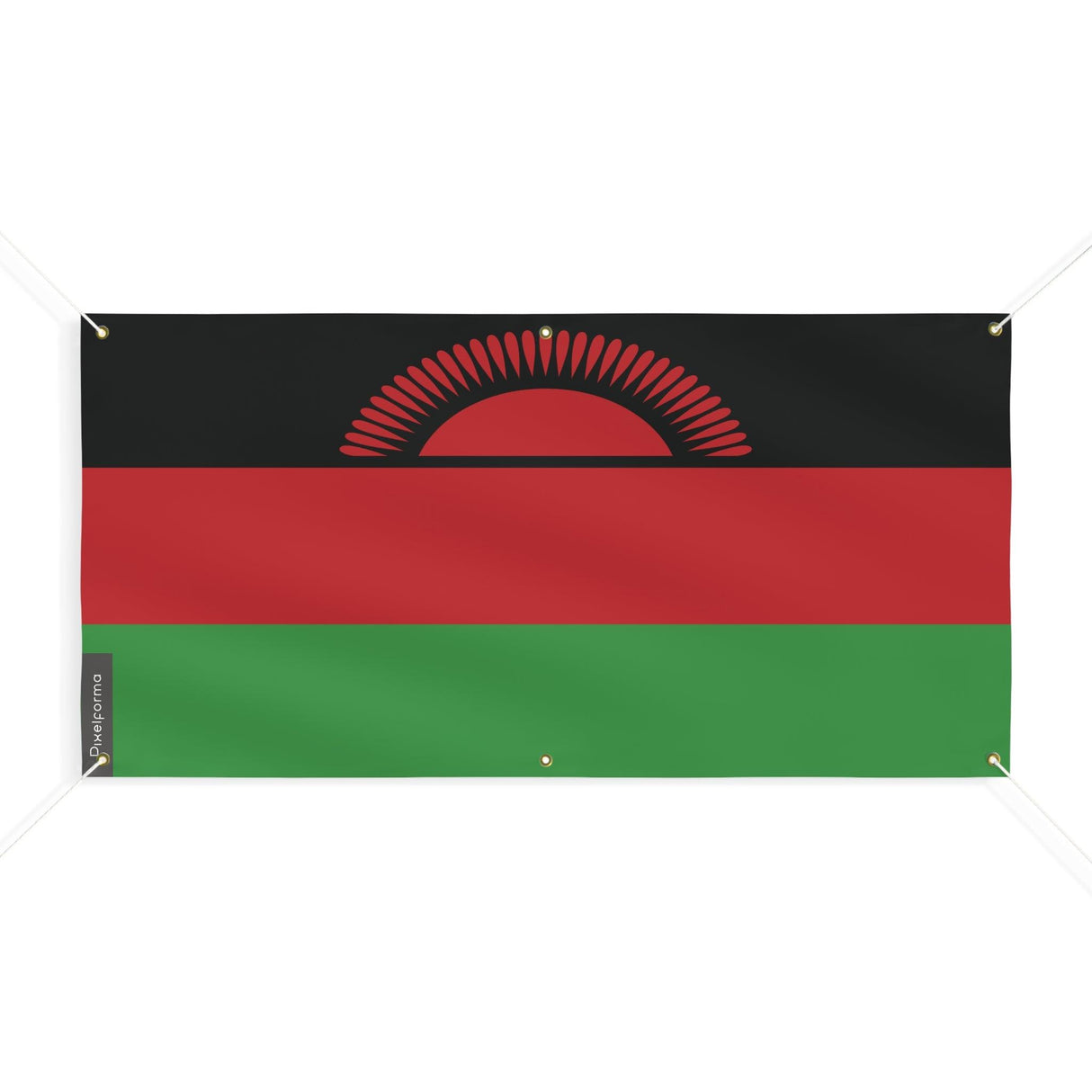 Drapeau du Malawi 6 Oeillets en plusieurs tailles - Pixelforma