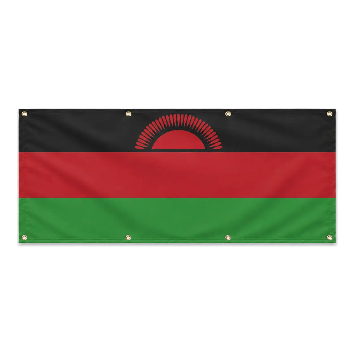 Drapeau malawi polyester résistant aux intempéries 8 œillets