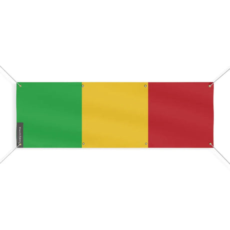 Drapeau du mali 8 oeillets en plusieurs tailles (l) - pixelforma
