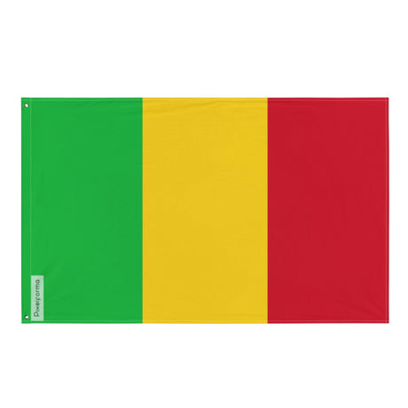 Mali Flag in Multiple Sizes 100% Polyester Print with Double Hem - Pixelforma