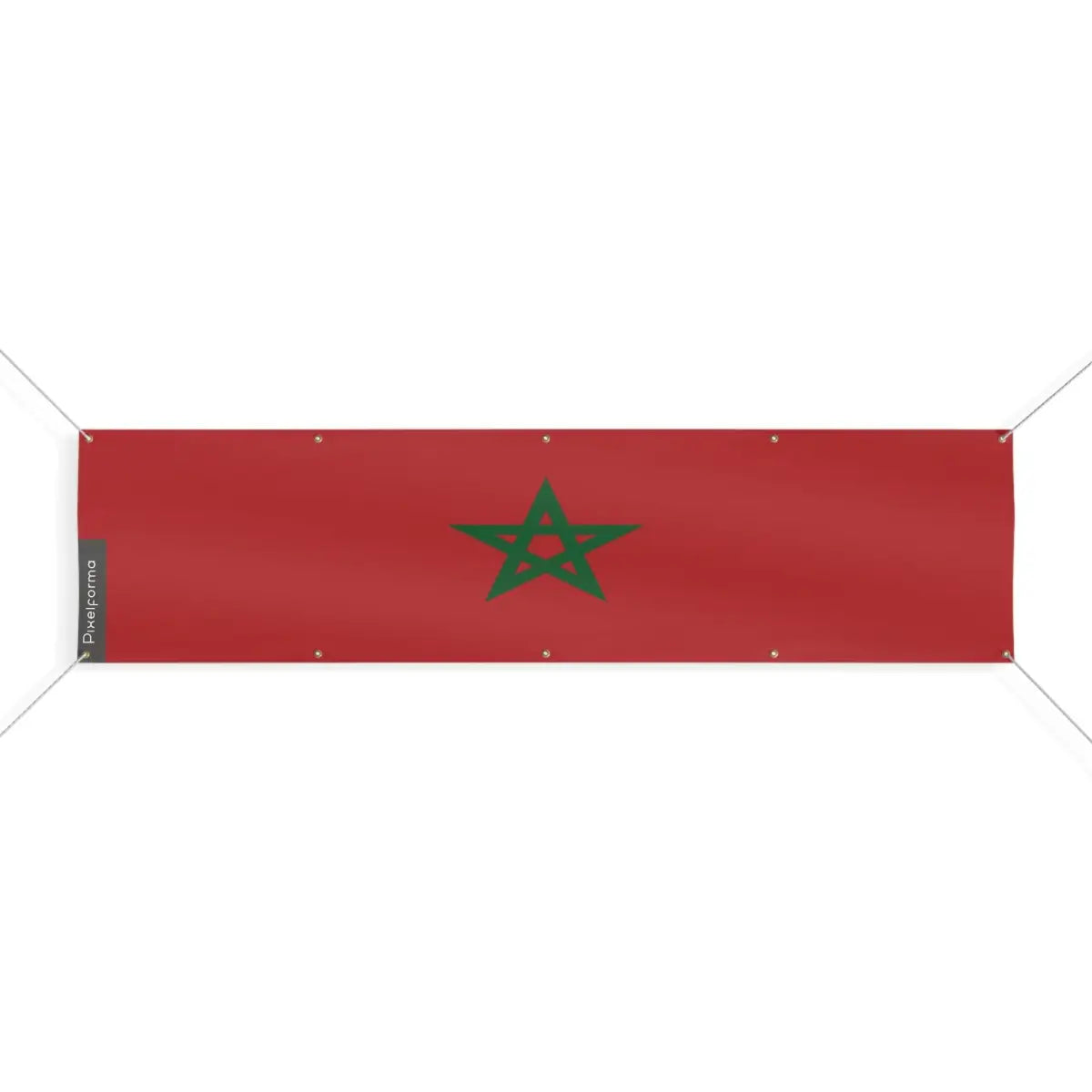 Drapeau du Maroc 10 Oeillets en Plusieurs Tailles (XL) - Pixelforma 