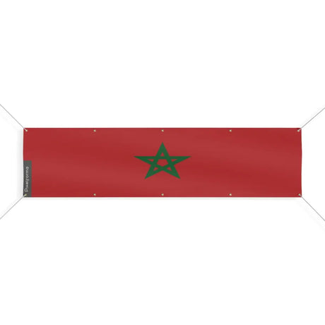 Drapeau du Maroc 10 Oeillets en Plusieurs Tailles (XL) - Pixelforma 