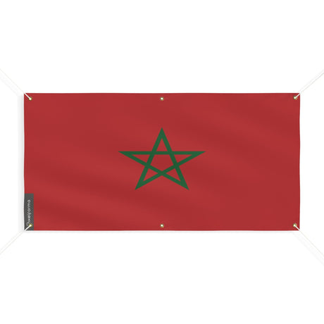 Drapeau du Maroc 6 Oeillets en plusieurs tailles - Pixelforma