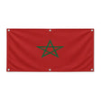 Drapeau maroc polyester résistant aux intempéries 6 œillets