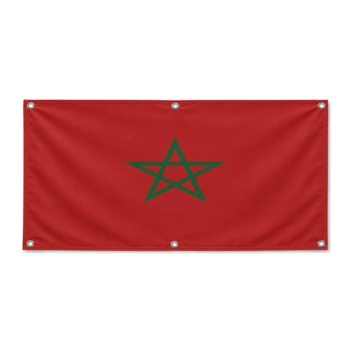 Drapeau maroc polyester résistant aux intempéries 6 œillets