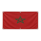 Drapeau maroc polyester résistant aux intempéries 6 œillets