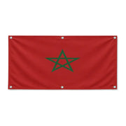 Drapeau maroc polyester résistant aux intempéries 6 œillets